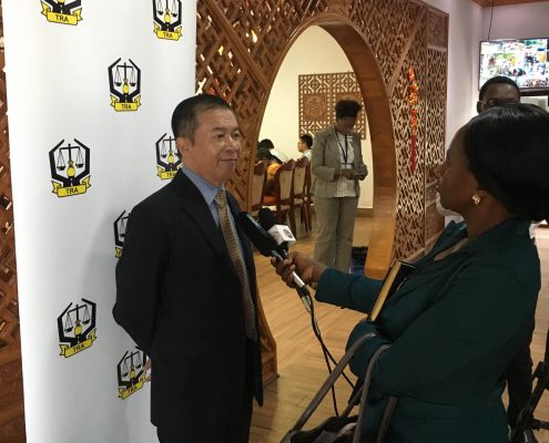 Mr. Andrew Huang answering press questions Answering press questions